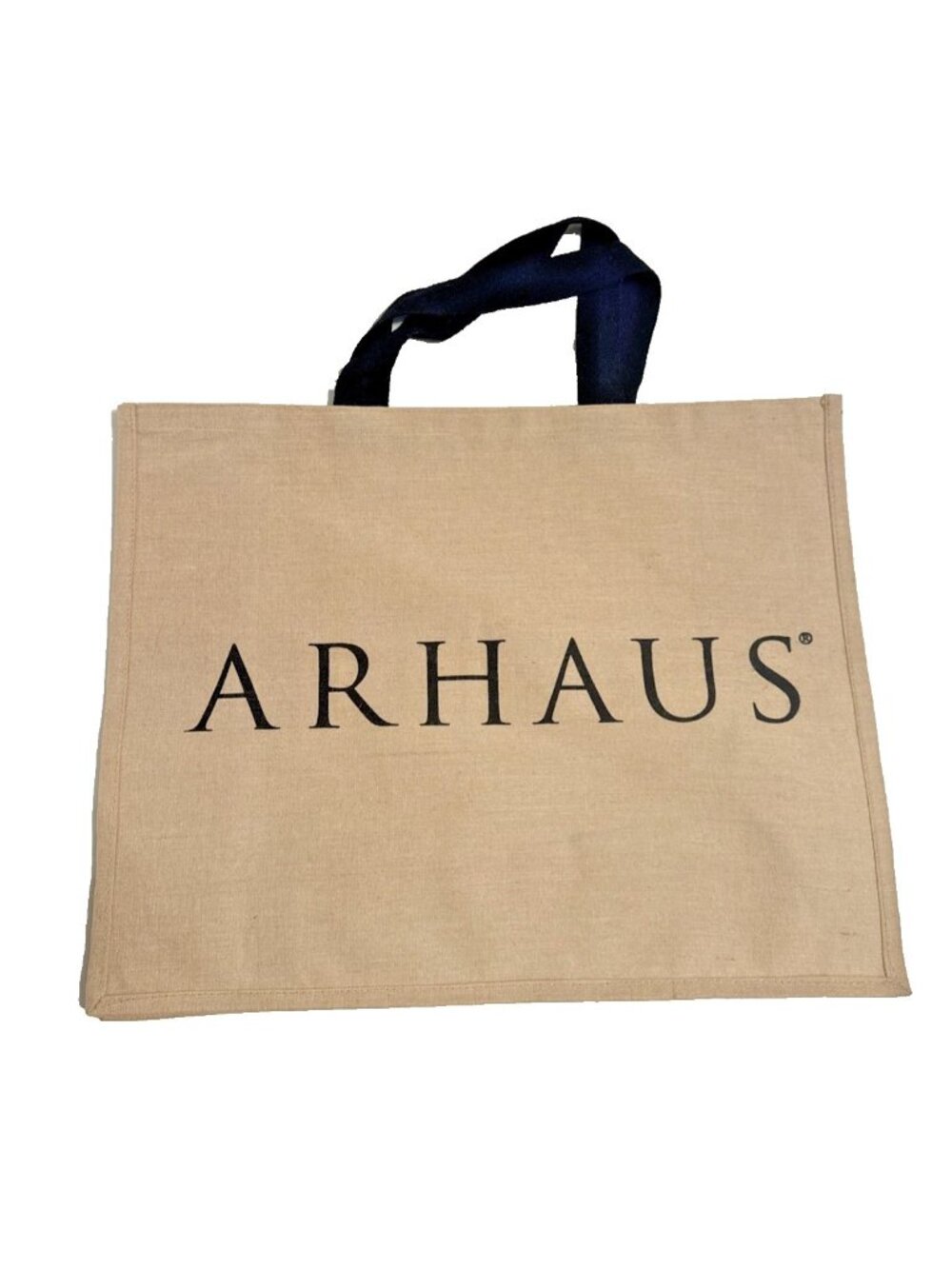 Arhaus Cream Tan Jumbo XL Jute Tote Bag With Handles